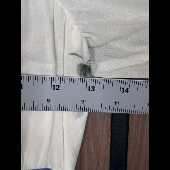 Reformation Dress 2 / XS Womens White Midi / Maxi Babydoll Button Sheer Floral - Picture 3 of 8